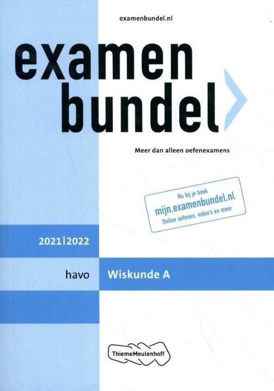 Boek cover Examenbundel havo Wiskunde A 2021/2022 van  (Paperback)