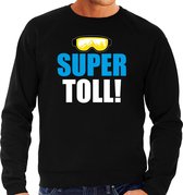 Apres ski trui Supertoll zwart  heren - Wintersport sweater - Foute apres ski outfit/ kleding/ verkleedkleding L