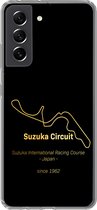 Geschikt voor Samsung Galaxy S21 FE hoesje - Suzuka - F1 - Circuit - Siliconen Telefoonhoesje - Cadeau voor man