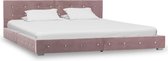 vidaXL Bedframe fluweel roze 180x200 cm