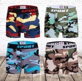 Crazy Man heren boxershorts katoen army 4-pak -Merkloos-XL-Boxershorts