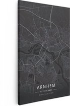 Artaza - Peinture sur Canevas - Carte de la ville d'Arnhem en noir - 40x60 - Petit - Photo sur Toile - Impression sur Toile