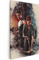 Artaza Canvas Schilderij Game The Last of Us - 60x90 - Foto Op Canvas - Wanddecoratie