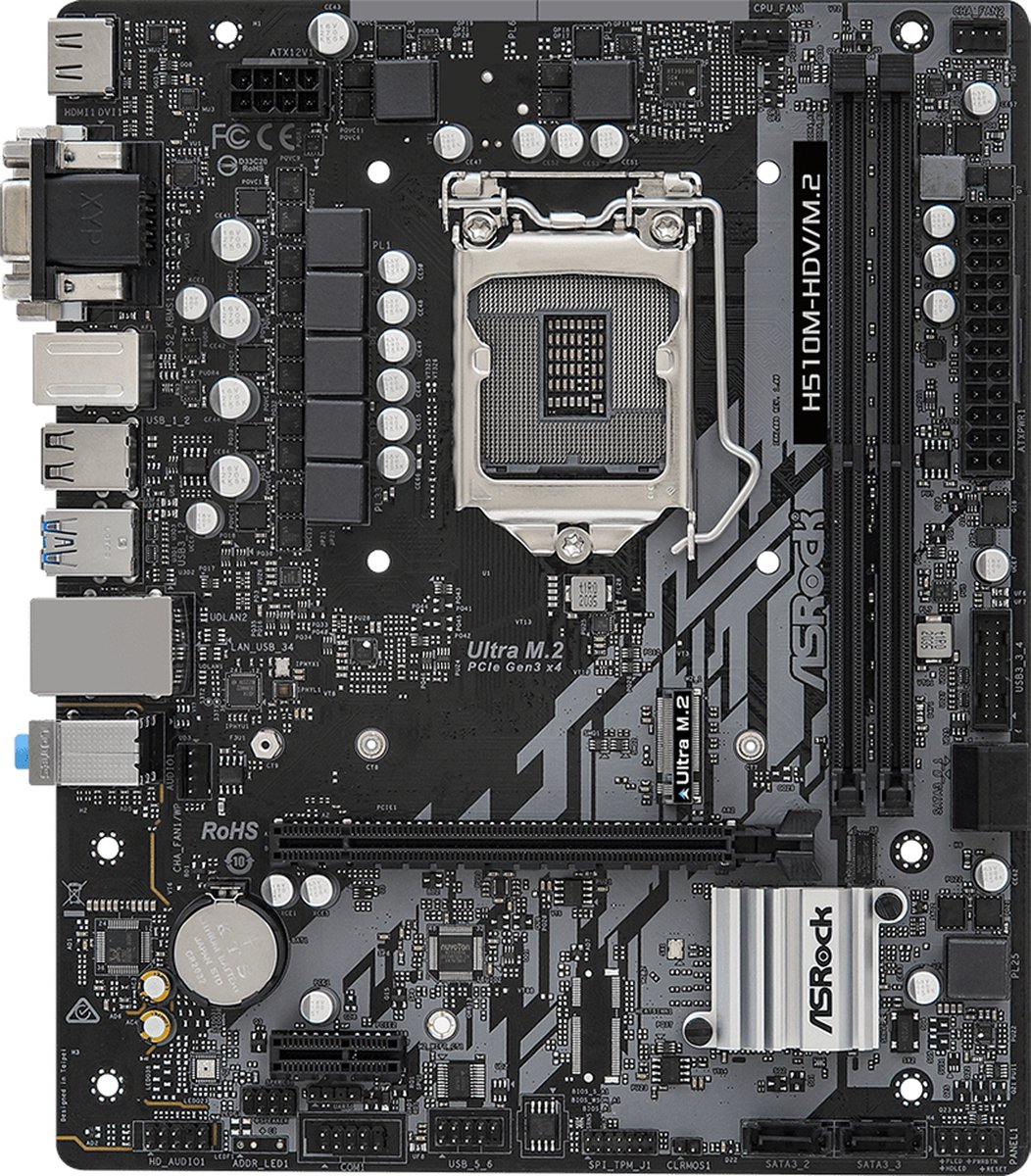 Motherboard ASRock H510M-HDV/M.2 Intel H510 LGA 1200 | bol