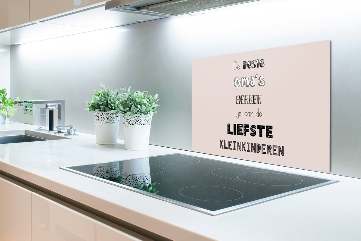KitchenYeah Spatscherm 70x50 cm - Oma-quote aluminium thumbnail 3