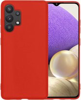 Samsung A32 4G Hoesje Siliconen - Samsung Galaxy A32 4G Case - Samsung A32 4G Hoes - Rood