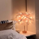 Rivido Flamingo Nachtlampje Roze - Nachtlamp - Bureaulamp - Uniek Lampje Met Veren - Slaapkamer Verlichting & Decoratie - 40cm Hoogte