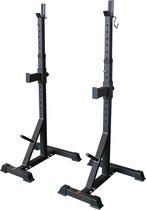RS Sports Heavy Squat standaard - Verstelbaar Squat rack - Haltersteunen - Belastbaar tot 300 kg