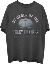 Peaky Blinders Heren Tshirt -2XL- Flat Cap Zwart