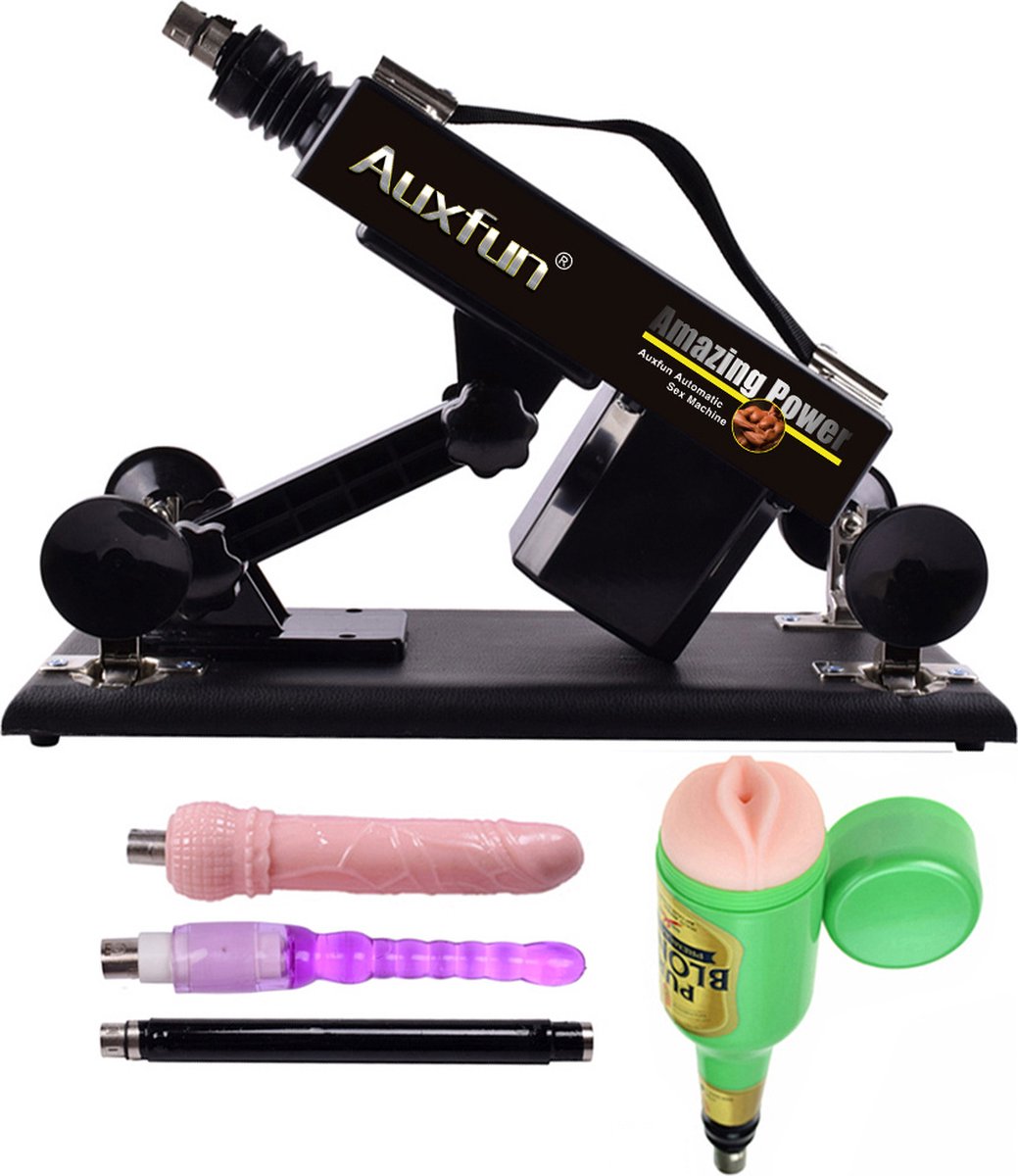 Pakket Stormi Seksmachine Auxfun Basic Met 4 opzetstukken