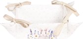 Broodmand 35*35*8 cm Meerkleurig Katoen Vierkant Paashaas Broodmandje Bread Basket