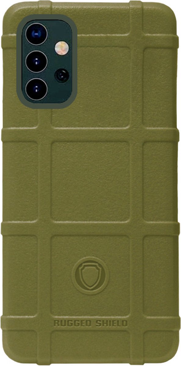 RUGGED SHIELD Rubber Bumper Case Hoesje Geschikt voor Samsung Galaxy A32 (5G) - Groen