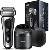 Braun Series 8 8457cc Wet&Dry Scheerapparaat met scheerblad Trimmer Zwart, Grijs