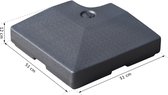 Sunny Zonneschermstandaard opvulbaar met zandwater HDPE - kunststof pro 51 x 51 x 51 x 12 cm tot 130 kg