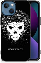 Smartphone Hoesje Geschikt voor iPhone 13 TPU Bumper met Zwarte rand Skull Hair