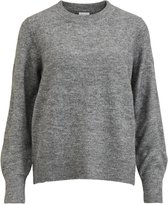 Vila Trui Viella Crewneck L/s Knit Top 14068258 Medium Grey Melange Dames Maat - L