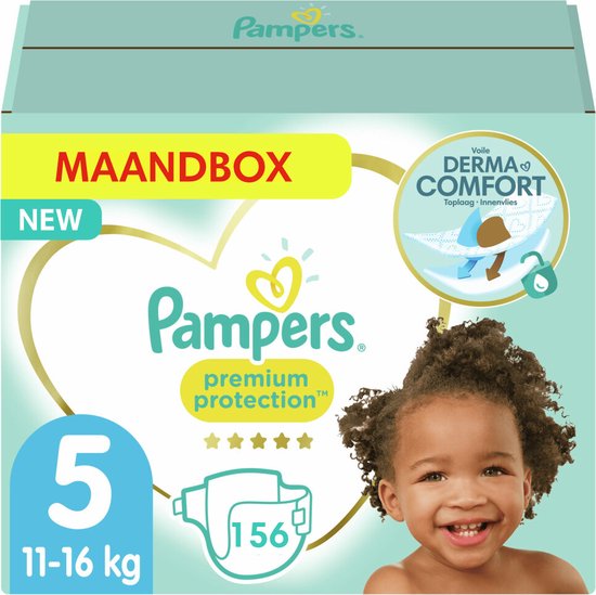 Pampers Premium Protection Luiers - Maat 5 Maandbox - 156 luiers | bol.com