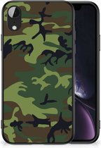 Smartphonehoesje Geschikt voor iPhone XR GSM Hoesje met Zwarte rand Camouflage
