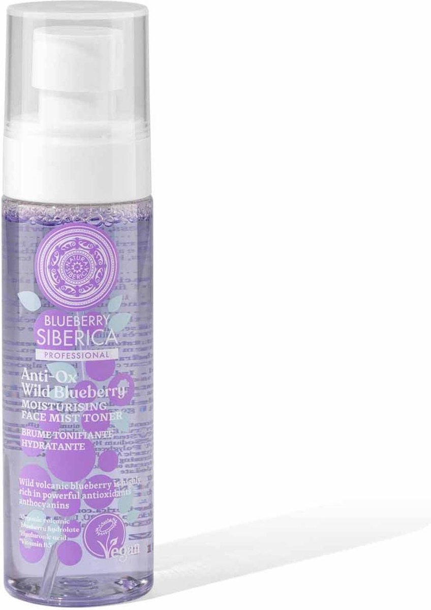 NATURA SIBERICA BLUEBERRY ANTI-OX TONICO FACIAL MIST WILD BLUEBERRY 100ML