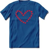 Valentijn Hart T-Shirt | Grappig Valentijnsdag Cadeautje voor Hem en Haar | Dames - Heren - Unisex | Kleding Cadeau | - Donker Blauw - M