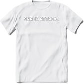 Snack Attack - Snack T-Shirt | Grappig Verjaardag Kleding Cadeau | Eten En Snoep Shirt | Dames - Heren - Unisex Tshirt | - Wit - S