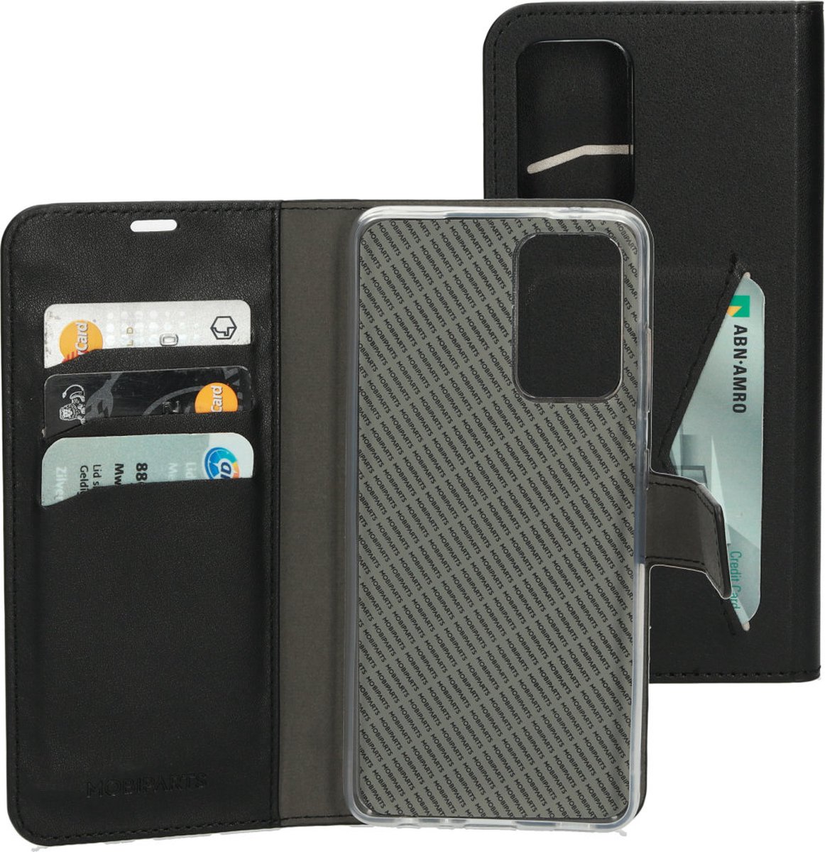 Samsung Galaxy A52 Hoesje - Mobiparts - Classic Wallet Serie - Kunstlederen Bookcase - Zwart - Hoesje Geschikt Voor Samsung Galaxy A52