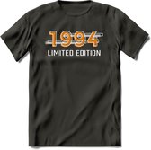 1994 Limited Edition T-Shirt | Goud - Zilver | Grappig Verjaardag en Feest Cadeau Shirt | Dames - Heren - Unisex | Tshirt Kleding Kado | - Donker Grijs - 3XL