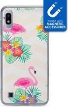 Samsung Galaxy A10 Hoesje - My Style - Magneta Serie - TPU Backcover - Flamingo - Hoesje Geschikt Voor Samsung Galaxy A10