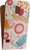 Samsung Galaxy S5 Neo Hoesje - Mobilize - Ultra Slim Serie - Kunstlederen Flipcase - Neo Birds - Hoesje Geschikt Voor Samsung Galaxy S5 Neo