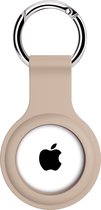 Xccess Hoesje geschikt voor Apple AirTag Hoesje Flexibel Siliconen | Xccess Keychain Sleutelhanger - Sand | Roze