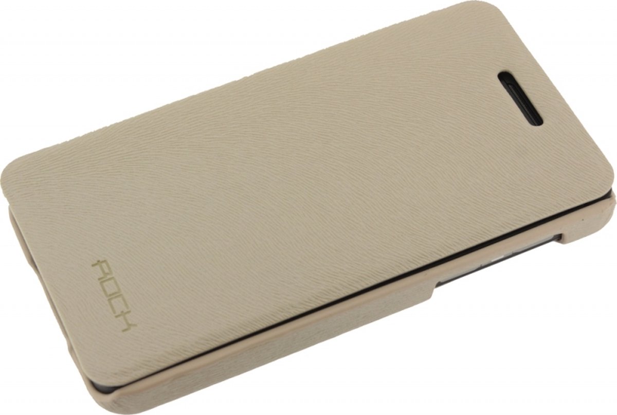 Rock Big City Leather Side Flip Case Cream BlackBerry Z10