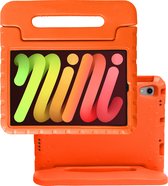 Hoesje Geschikt voor iPad Mini 6 Hoesje Kinderhoes Shockproof Hoes Kids Case - Oranje
