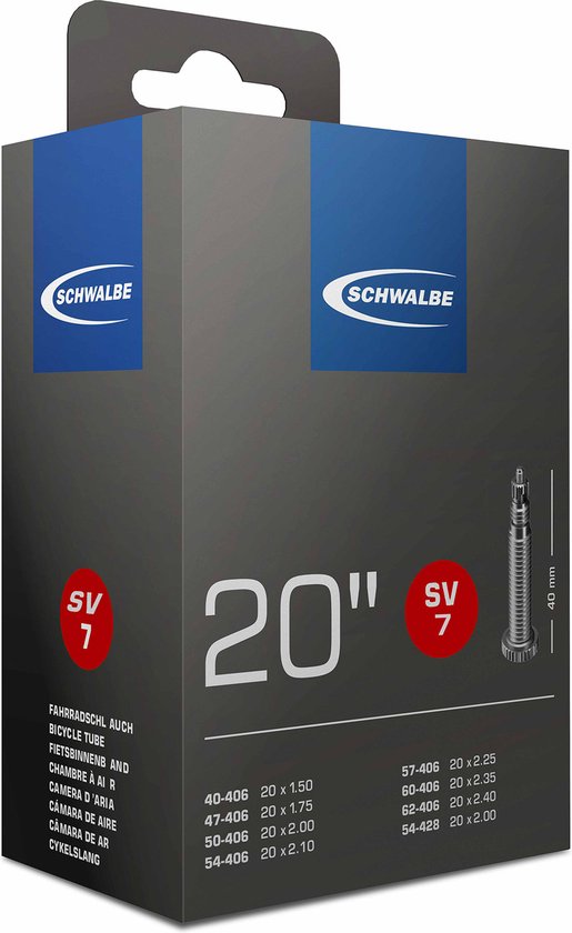 Schwalbe SV7 - Binnenband Fiets - Frans Ventiel - 40 mm - 20 x 150 - 250 — afbeelding 3