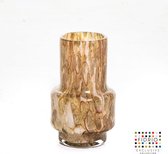Design Vaas Nuovo - Fidrio GOLD - glas, mondgeblazen bloemenvaas - hoogte 18 cm
