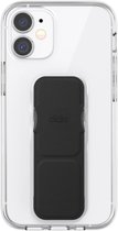 CLCKR Gripcase Clear PU en TPU hoesje voor iPhone 12 mini - zwart