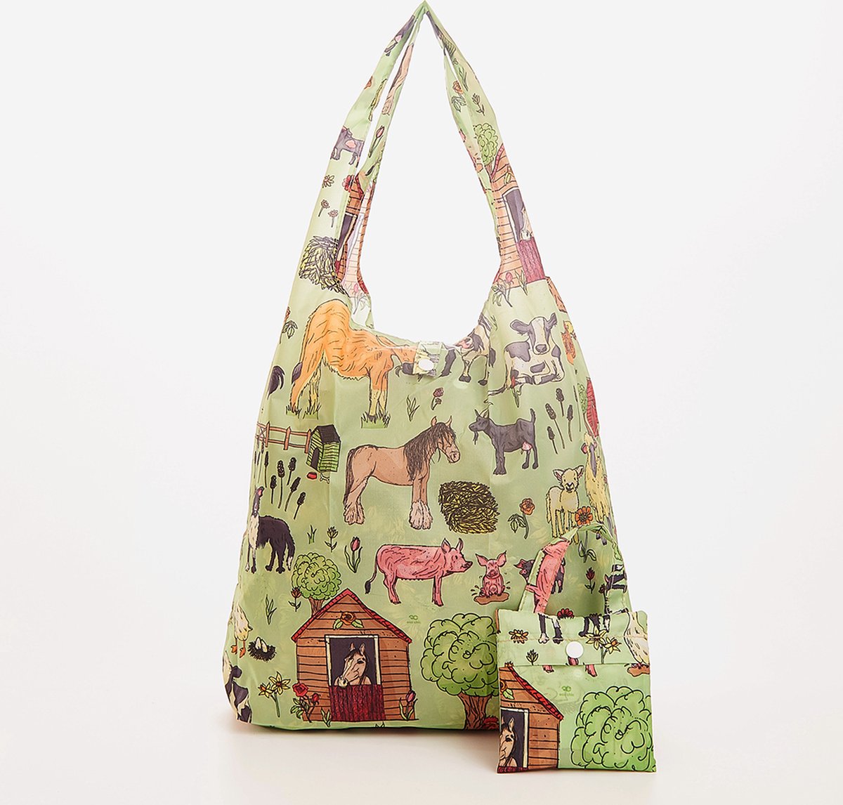 Eco Chic - Foldaway Shopper - A38GN - Green - Farmland