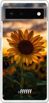 6F hoesje - geschikt voor Google Pixel 6 -  Transparant TPU Case - Sunset Sunflower #ffffff