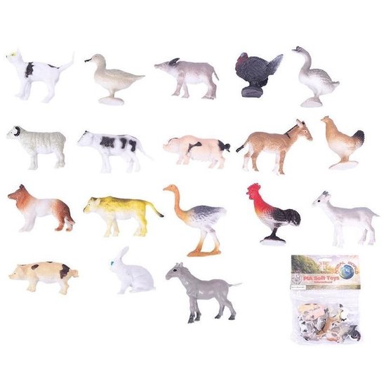24x Boerderij speelgoed diertjes/dieren - 2-6 cm - kleine speelfiguren voor  kinderen | bol.com