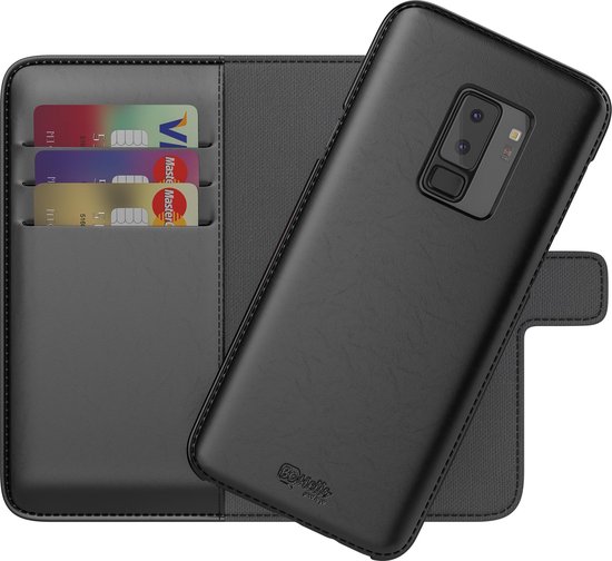 BeHello Samsung Galaxy S9+ Hoesje I 2-in-1 Wallet Case met Ruimte Voor 3 Pasjes Zwart