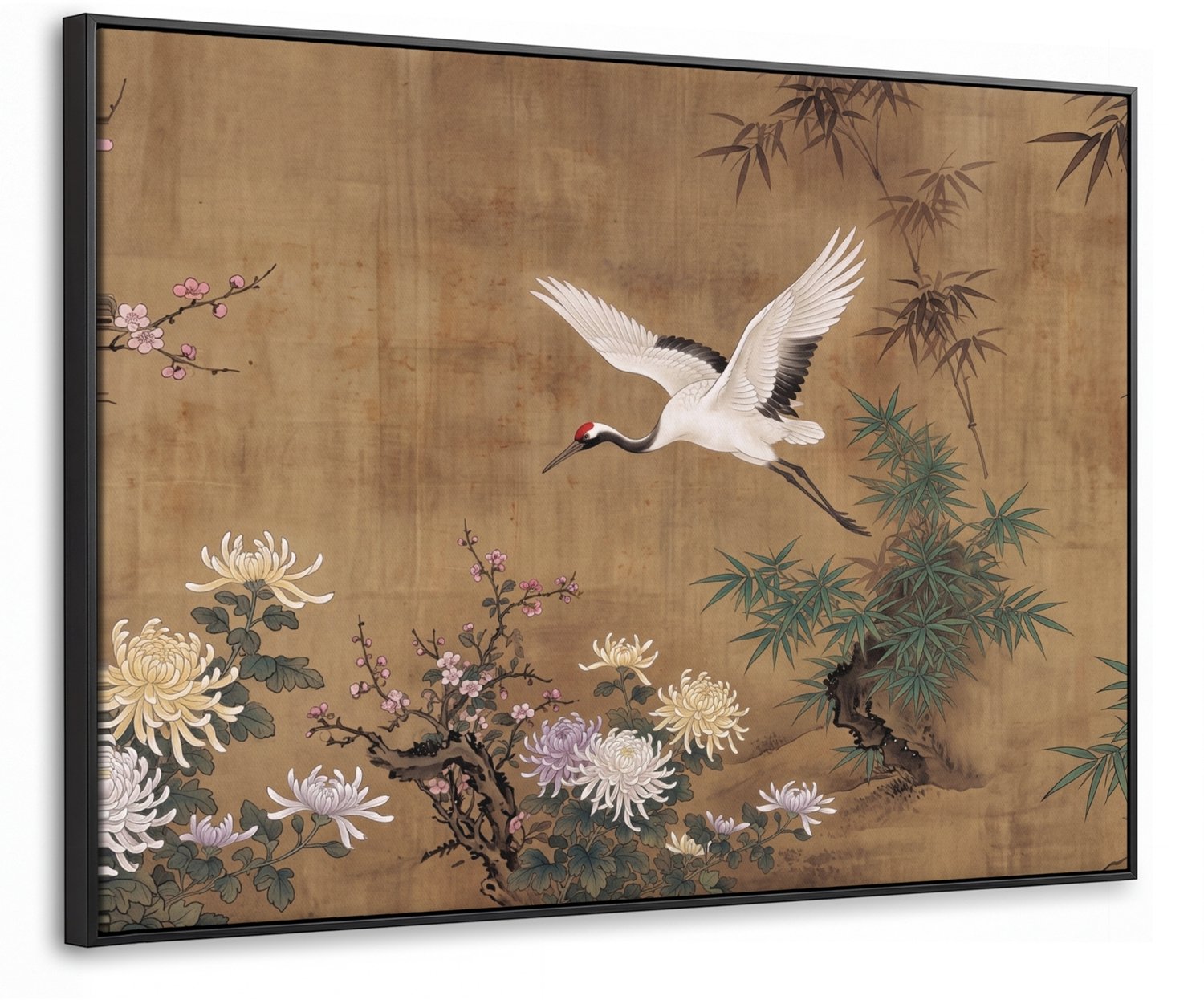 Canvas Schilderij met Baklijst 70x50cm - Oosters - Elegant - Kleurrijk - Muurdecoratie woonkamer - Slaapkamer decoratie - Kamer accessoires - Schilderijen op canvas met lijst