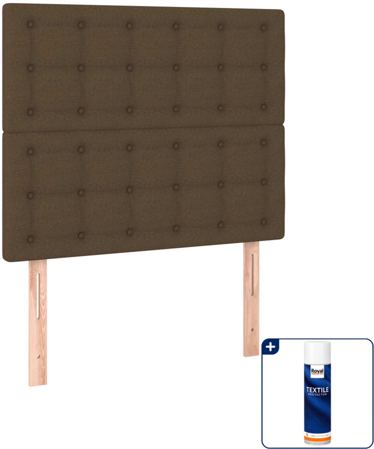 vidaXL boxspring met matras en led - 120 x 190 cm - donkerbruin - Inclusief textielbeschermer 500 ml Zwart