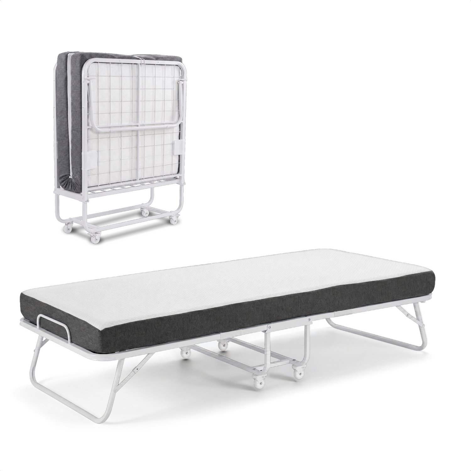 Bodo Logeerbed 80×200 met Matras - Vouwbed - Luxe - 250 kg - Wit - Bodo