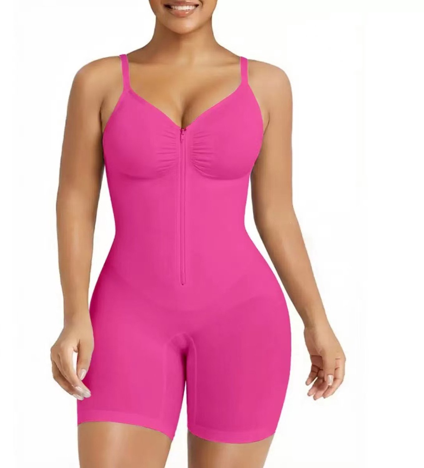 KZQ Naadloze corrigerende bodysuit voor dames – voor een plattere buik en een slankere taille - XXL - roze