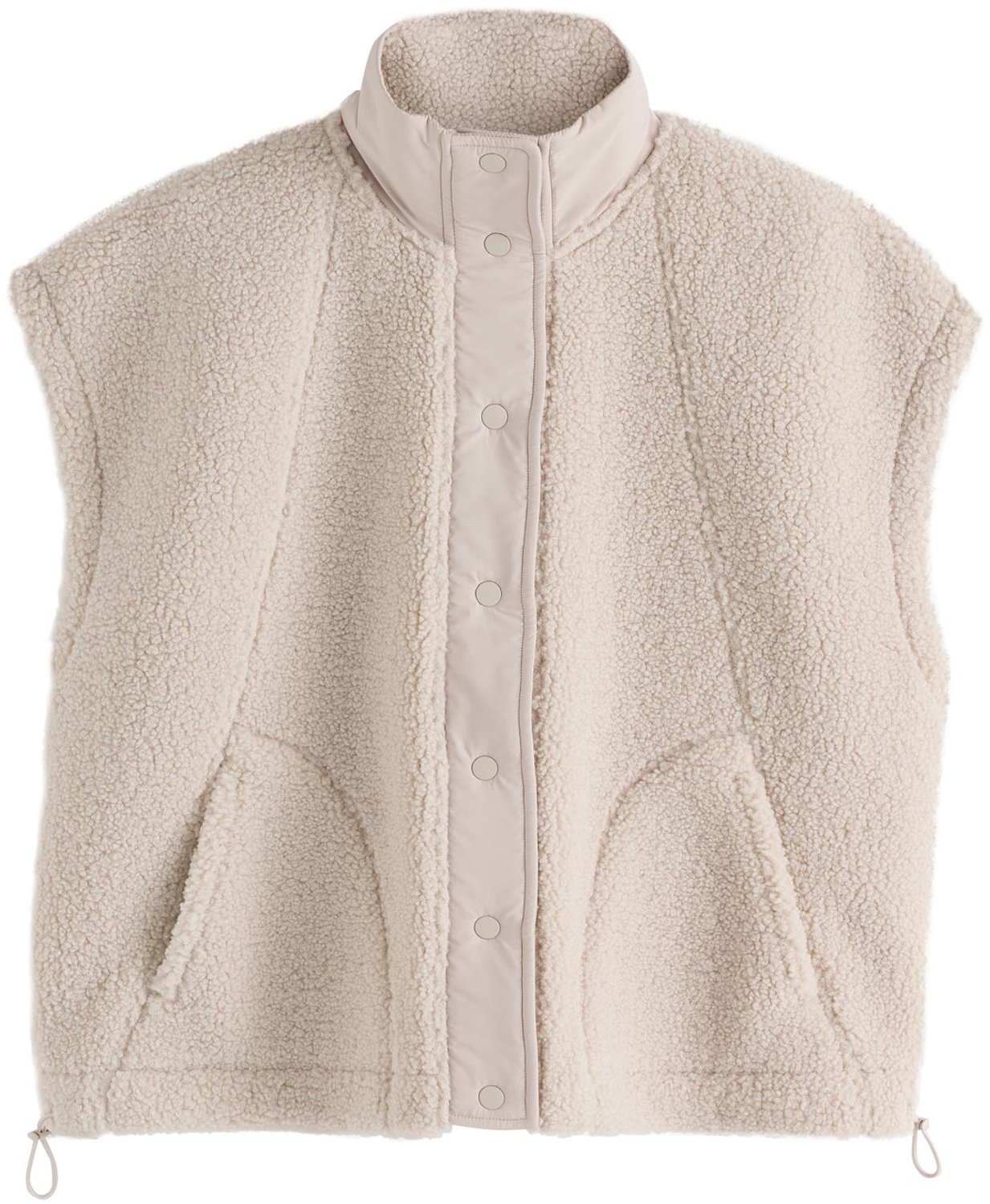 Next Dames Oversized bodywarmer met borg Creme