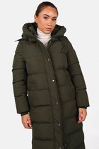 Getdrezzed Winterjas - Maat: M - winterjas midi kaki