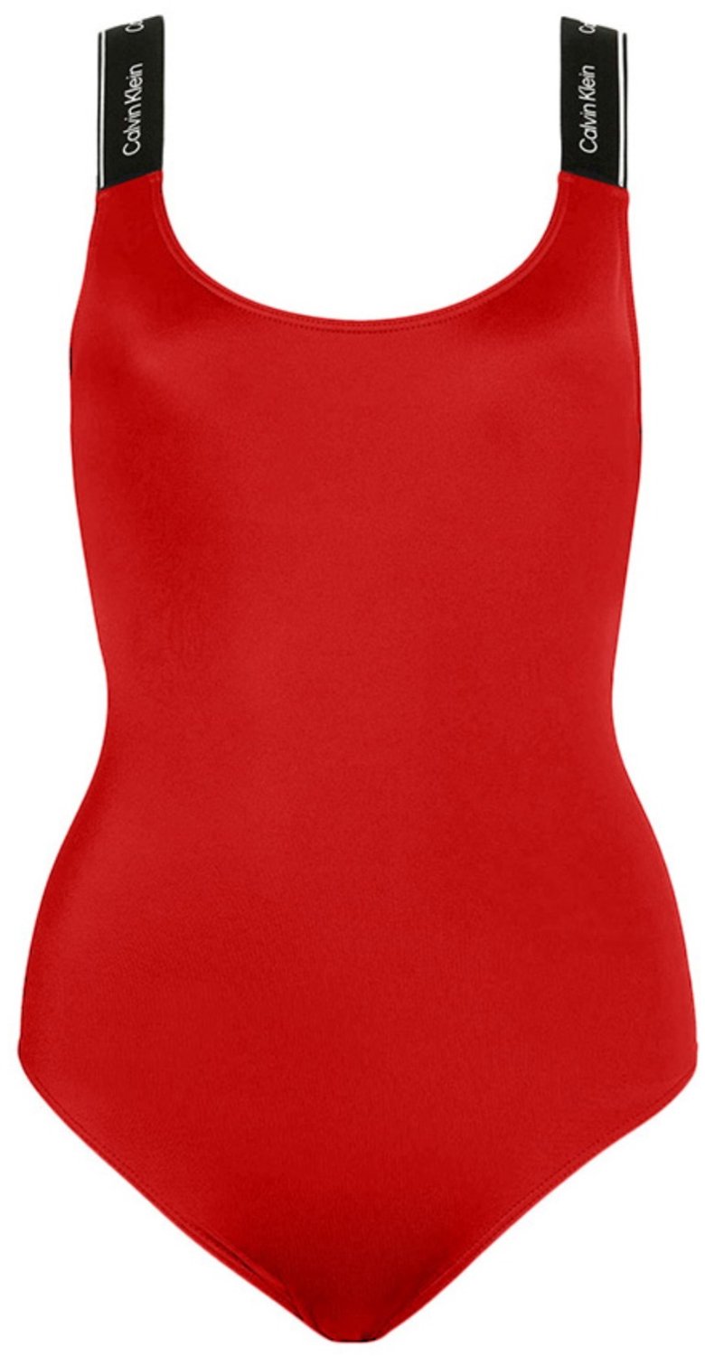 Calvin Klein dames badpak straps logo rood