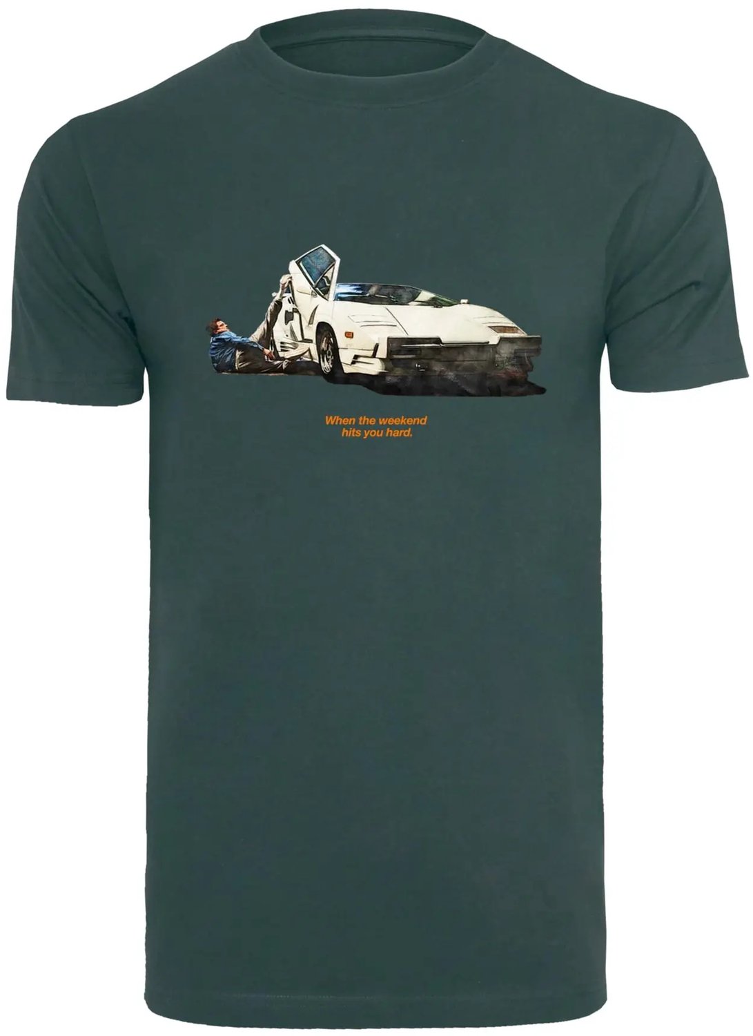 T-shirt Mister Tee Weekend Wolf Flesgroen