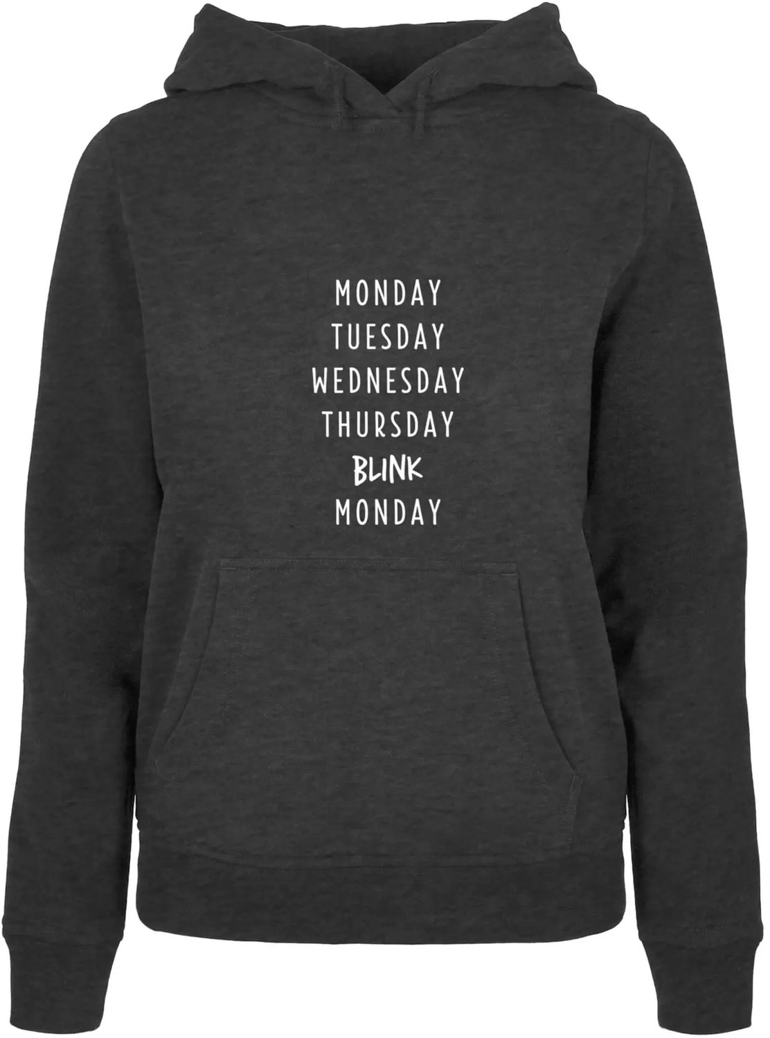 Dames Hoodie Mister Tee Blink Basic Houtskool