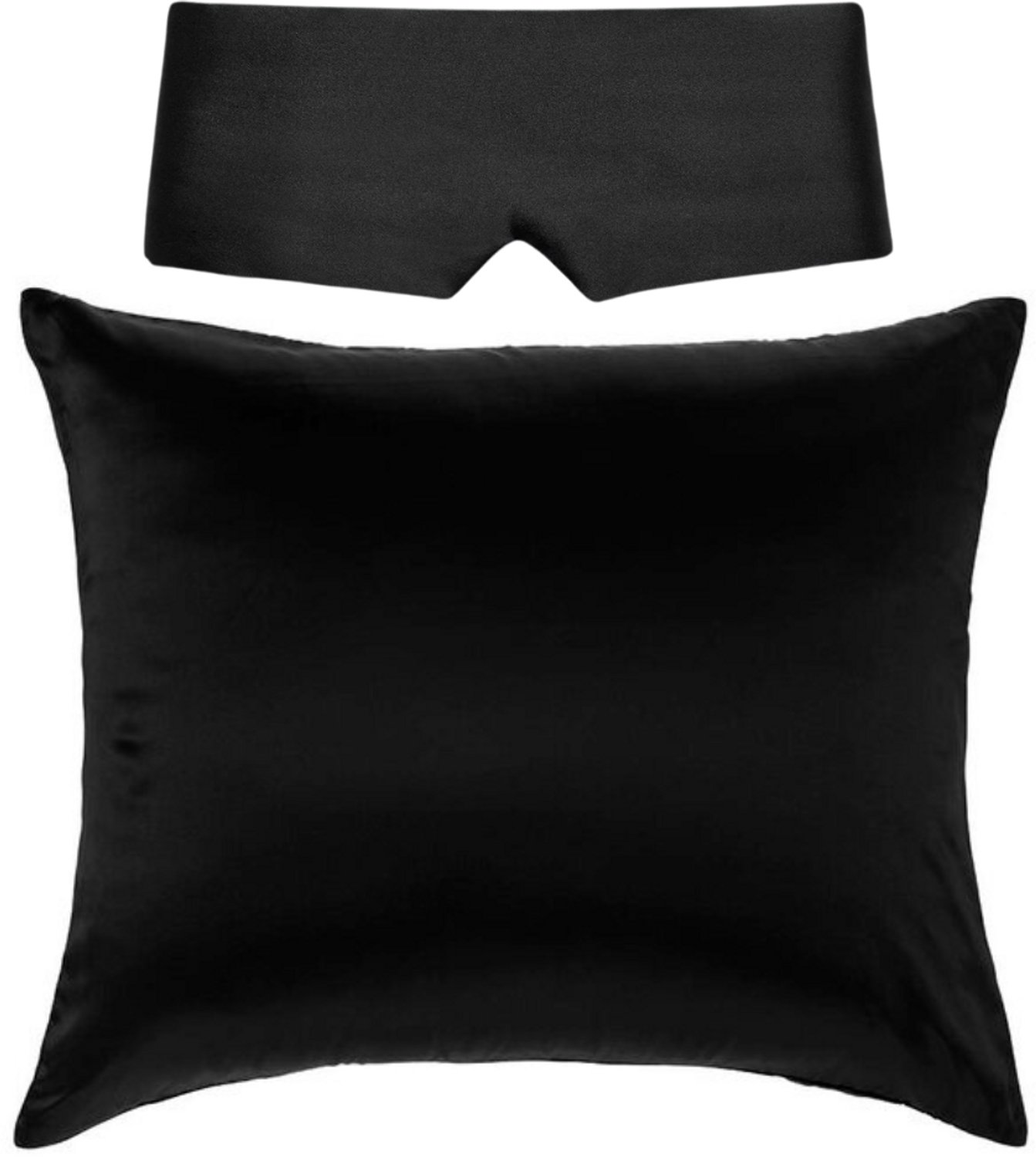 100% Zijden kussensloop Zwart hotelsluiting 19 Momme & Perfect Sleep slaapmasker 22 Mommer - Kussensloop | 50x60cm | 100% moerbei zijde | Dubbel gestikte naden aan de binnenkant - Satijn geweven zijden kussensloop - Silk Heaven - 50x60cm