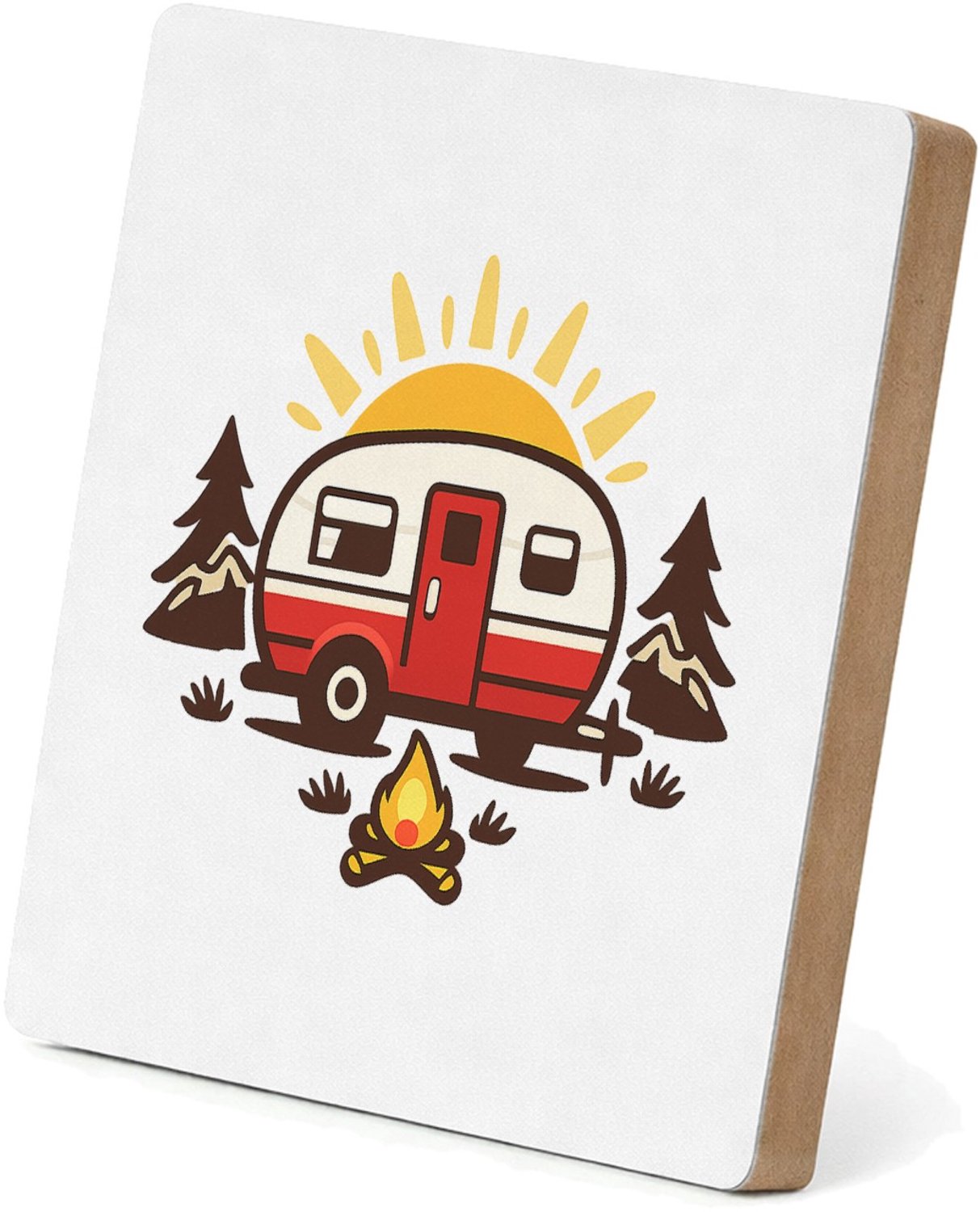 Mr Cadeautjes MDF staande fotolijst 15,2 x 15,2 - design Een compacte outdoor-humor print met een andere vrijetijdssc | cadeau Wit